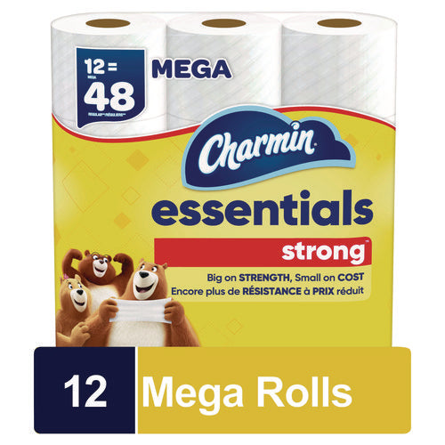 Charmin Essentials Strong Bathroom Tissue Septic Safe 1-ply White 429/roll 12 Rolls/pack