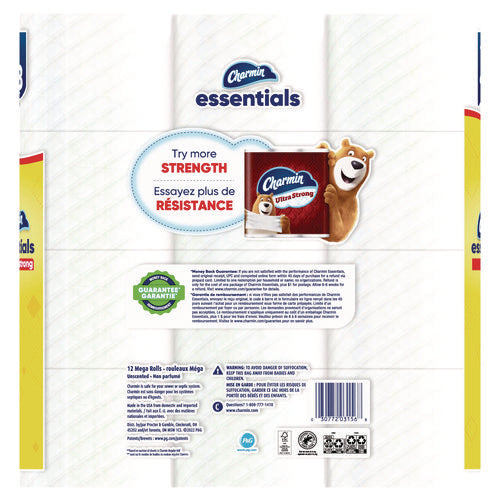 Charmin Essentials Strong Bathroom Tissue Septic Safe 1-ply White 429/roll 12 Rolls/pack