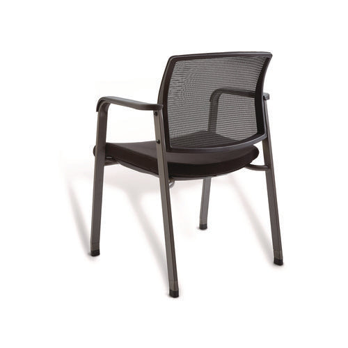 Alera Elgar Fabric Guest Chair 24.41x22.64x31.73 Black Seat Black Back Black Base