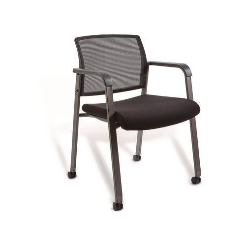 Alera Elgar Fabric Guest Chair 24.41x22.64x31.73 Black Seat Black Back Black Base