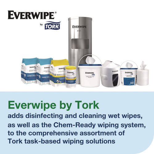 Tork Light-duty Surface Cleaning Wet Wipe 1-ply 8x6 Unscented White 2500 Sheets/roll 2 Rolls/Case