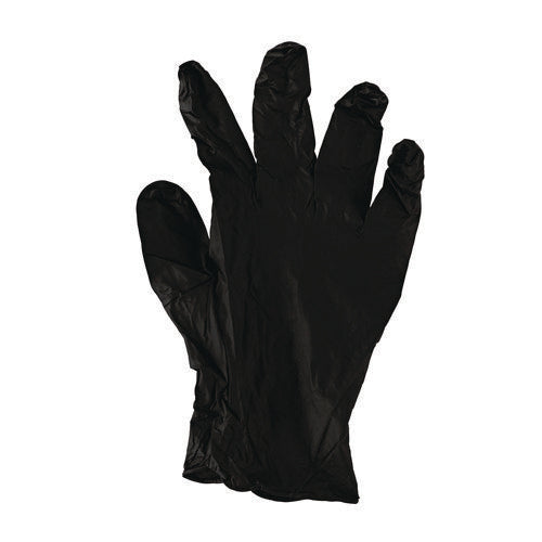 Boardwalk Disposable General-purpose Powder-free Nitrile Gloves Small Black 4.4 Mil 100/box 10 Boxes/Case