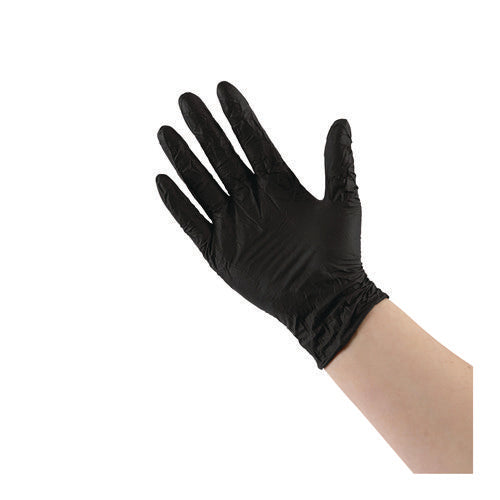 Boardwalk Disposable General-purpose Powder-free Nitrile Gloves Small Black 4.4 Mil 100/box 10 Boxes/Case