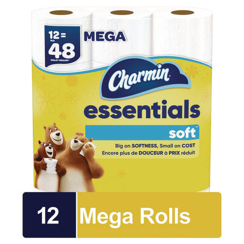 Charmin Essentials Soft Bathroom Tissue Septic Safe 2-ply White 330 Sheets/roll 12 Rolls/Case