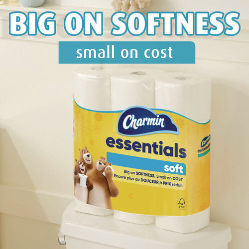 Charmin Essentials Soft Bathroom Tissue Septic Safe 2-ply White 330 Sheets/roll 12 Rolls/Case