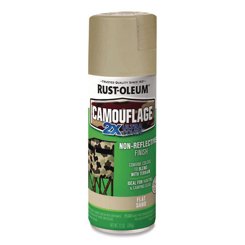 Rust-Oleum Camouflage Spray Paint Flat Sand 12 Oz Aerosol Can 6/Case