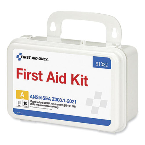 First Aid Only Ansi 2021 First Aid Kit For 10 People 76 Pieces Plastic Case