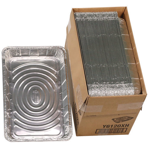 Pactiv Evergreen Aluminum Steam Table Pan Full-size Medium 2.2" Deep 19.6x11.6 40/Case
