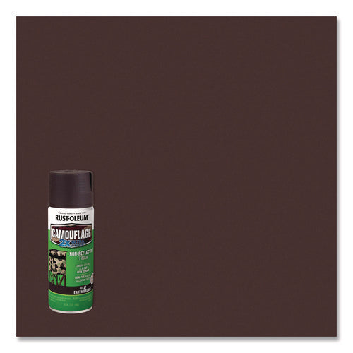 Rust-Oleum Camouflage Spray Paint Flat Earth Brown 12 Oz Aerosol Can 6/Case