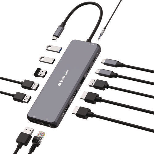 Verbatim Usb-c Pro Multiport Hub Cmh 13port Gray