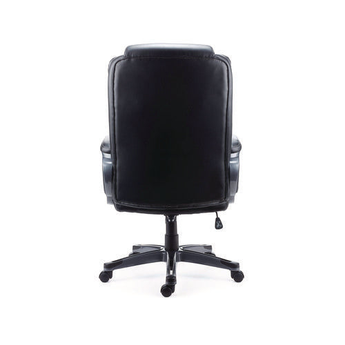 Alera Kirkdale Bonded Leather Manager Chair Supports Up To 275 Lb 16.18 To 22.76 Seat Height Black Seat/back Black Base