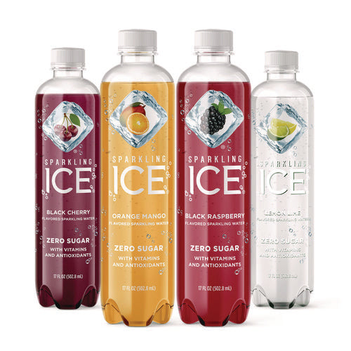 Sparkling ICE Fruit Frenzy Variety Pack Assorted Flavors 17 Oz Bottle 24/Case