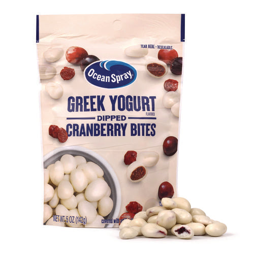Ocean Spray Greek Yogurt Dipped Cranberry Bites Cranberry/yogurt 5 Oz Bag 12/Case