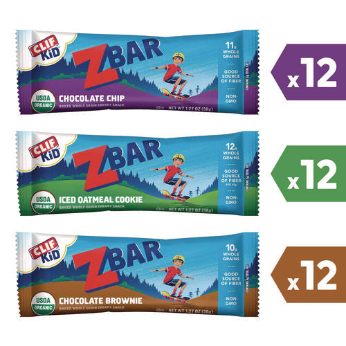 CLIF Bar Kid Organic Zbar Granola Bars Variety Pack Assorted Flavors 1.27 Oz Bar 36/Case