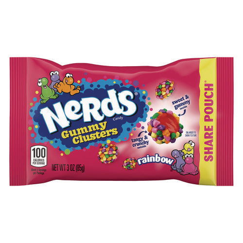 NERDS Rainbow Gummy Clusters Share Pack Assorted Flavors 3 Oz Packet 12/Case