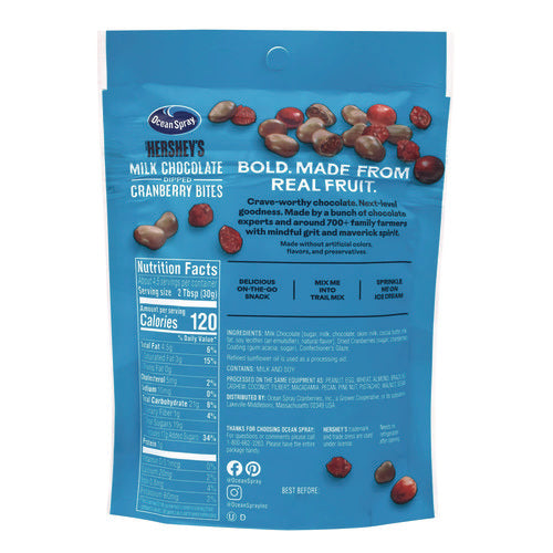 Ocean Spray Milk Chocolate Dipped Cranberry Bites Cranberry/chocolate 5 Oz Bag 12/Case