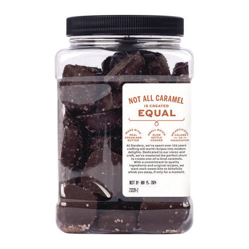 Sanders Dark Chocolate Caramel Sea Salt Tub Dark Chocolate Caramel 28 Oz Tub