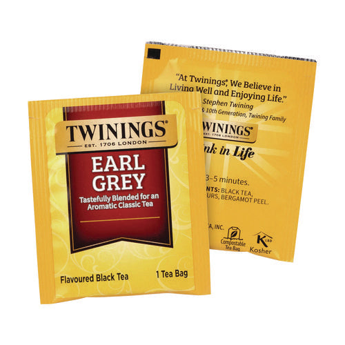 TWININGS Tea Bags Earl Grey Individually Wrapped 100/Case