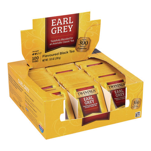 TWININGS Tea Bags Earl Grey Individually Wrapped 100/Case