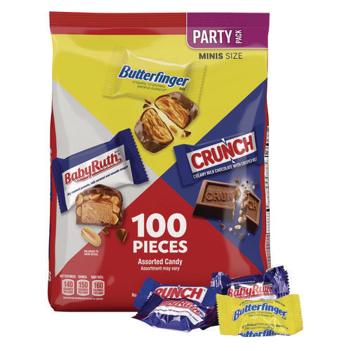 Butterfinger Assorted Party Candy Pack Mini Chocolate 35.7 Oz Bag 100 Pieces