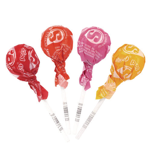 Starburst Pops Fruit Chew Filled Lollipops Variety Pack Assorted Flavors 0.6 Oz Individually Wrapped Lollipops 100/Case