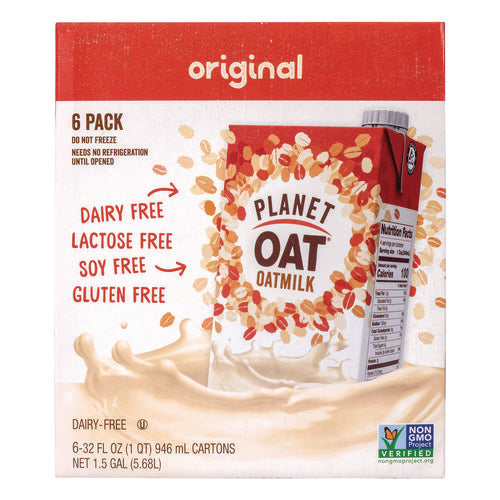 Planet Oat Original Oat Milk Cartons 32 Oz Carton 6/Case