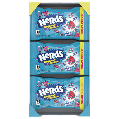 NERDS Very Berry Clusters Share Pack Berry 3 Oz Packet 12/Case