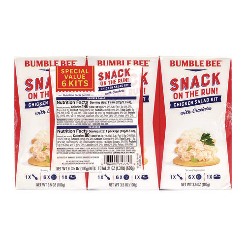 Bumble Bee Snack On The Run Chicken Salad Kit With Crackers 3.5 Oz Box 6/Case