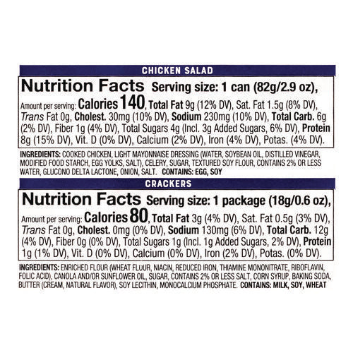 Bumble Bee Snack On The Run Chicken Salad Kit With Crackers 3.5 Oz Box 6/Case
