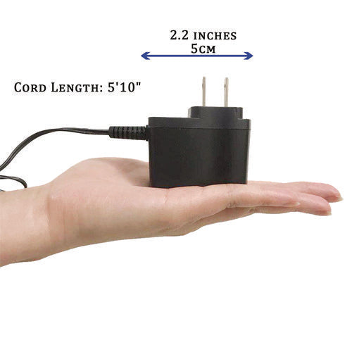 HLS Commercial Ac Adapter For Sensor Trash Cans 2.3" Black