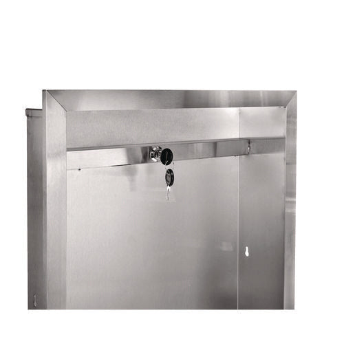 Alpine Industries Stainless Steel Recessed 12 Gal Leak-proof Waste Receptacle Brushed Stainless Steel