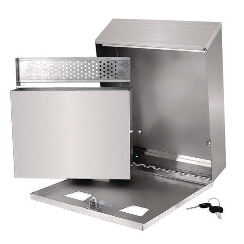 Alpine Industries Wall-mounted Safe Cigarette Disposal Station Outdoor Ashtray Stainless Steel