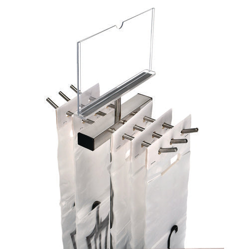 Alpine Industries Wet Umbrella Bag Wrapper Stand With 100 Long Bags Stainless Steel 12x12x48 Silver