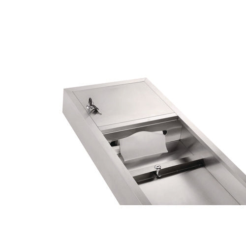 Alpine Industries Stainless Steel Surface-mounted Paper Towel Dispenser With Waste Receptacle 28x4x14