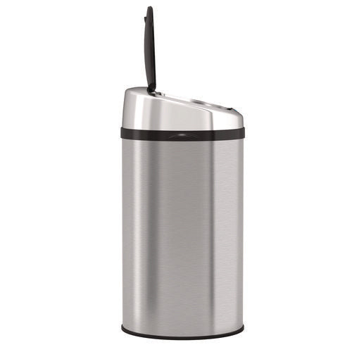 HLS Commercial Sensor Trash Can 8 Gal Plastic/stainless Steel Silver