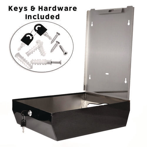 Alpine Industries Vertical C-fold/multi-fold Paper Towel Dispenser 14.5x4x11.2 Antique Nickel