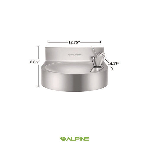 Alpine Industries Wall-mounted Indoor/outdoor Water Fountain Single-level Non-filtered Non-refrigerated Silver
