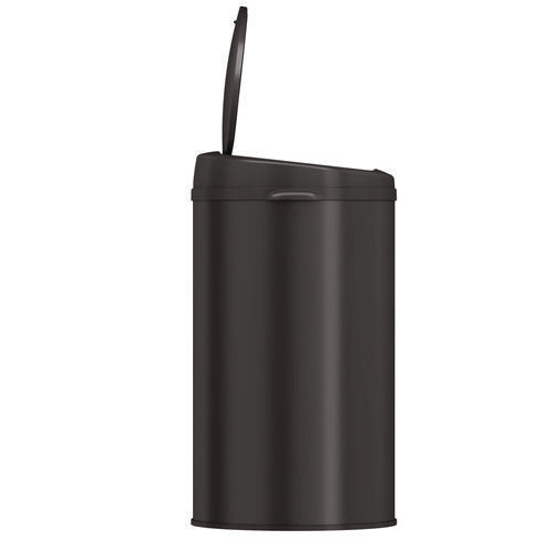 HLS Commercial Sensor Trash Can 8 Gal Plastic/stainless Steel Black