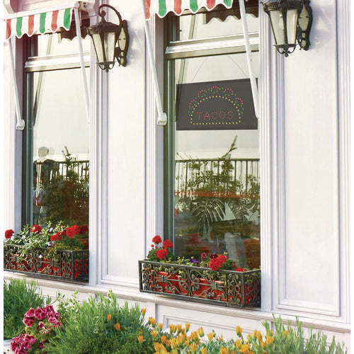 Alpine Industries Led Rectangular Taco Sign 19x10 Black Frame Green/red/yellow Graphics