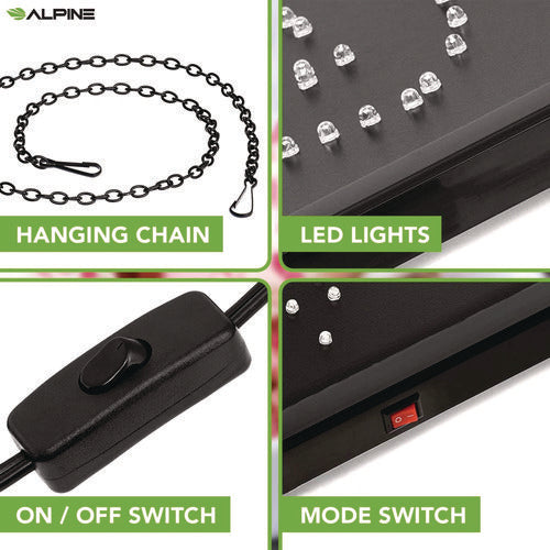 Alpine Industries Led Rectangular Ice Cream Sign 19x10 Black Frame Blue/green/orange/red/white Graphics