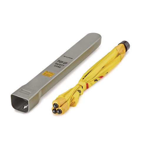 Alpine Industries Tri-fold Multi-lingual Pop-up Wet Floor Sign 2.95x2.55x20 Yellow