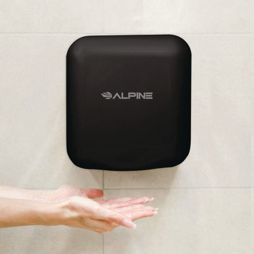 Alpine Industries Hemlock Commercial Automatic 120v Hand Dryer 6.69x11.41x12.31 Stainless Steel Black