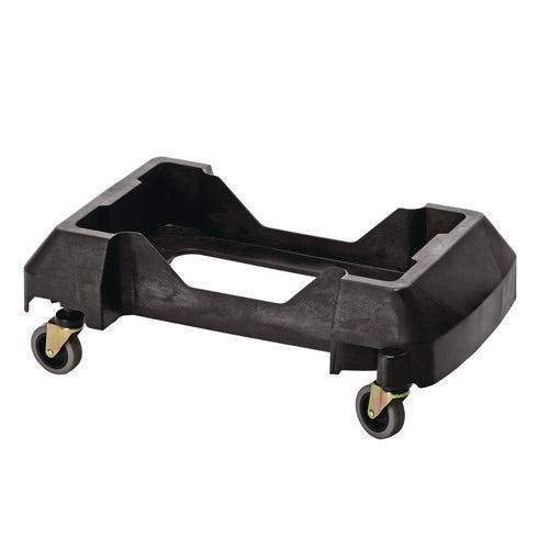 Alpine Industries Rectangular Trash Can Dolly 200 Lb Capacity 8.2x24.4x15.7 Black