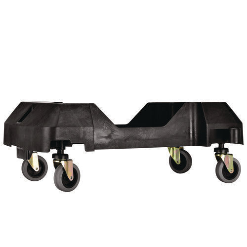 Alpine Industries Rectangular Trash Can Dolly 200 Lb Capacity 8.2x24.4x15.7 Black