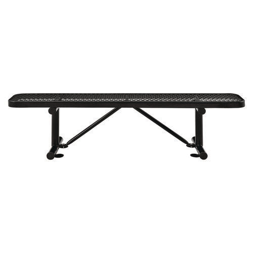 Global Industrial Expanded Steel Flat Bench 72x14.5x18 Black