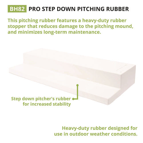 Champion Sports Pro Step Down Pitching Rubber 24"x6"
