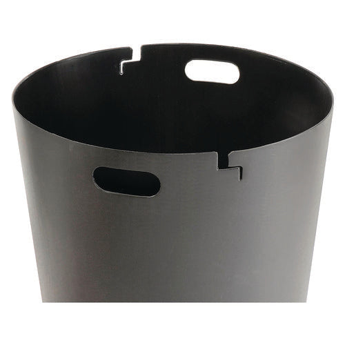 Global Industrial Outdoor Slatted Steel Trash Can Dome Lid 36 Gal Black