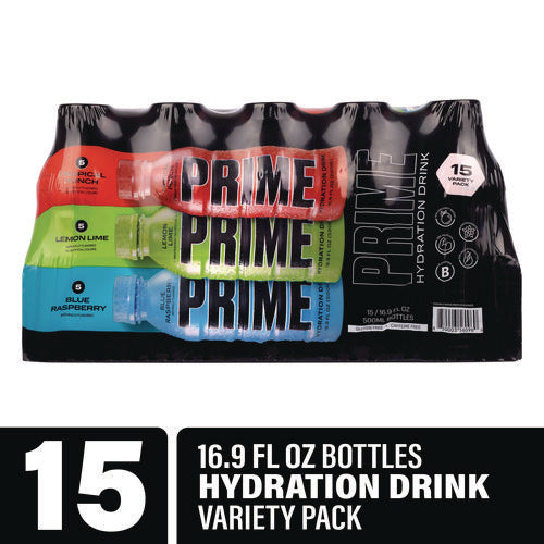 PRIME Hydration Drink Variety Pack Assorted Flavors 6.9 Oz Bottle 15/Case