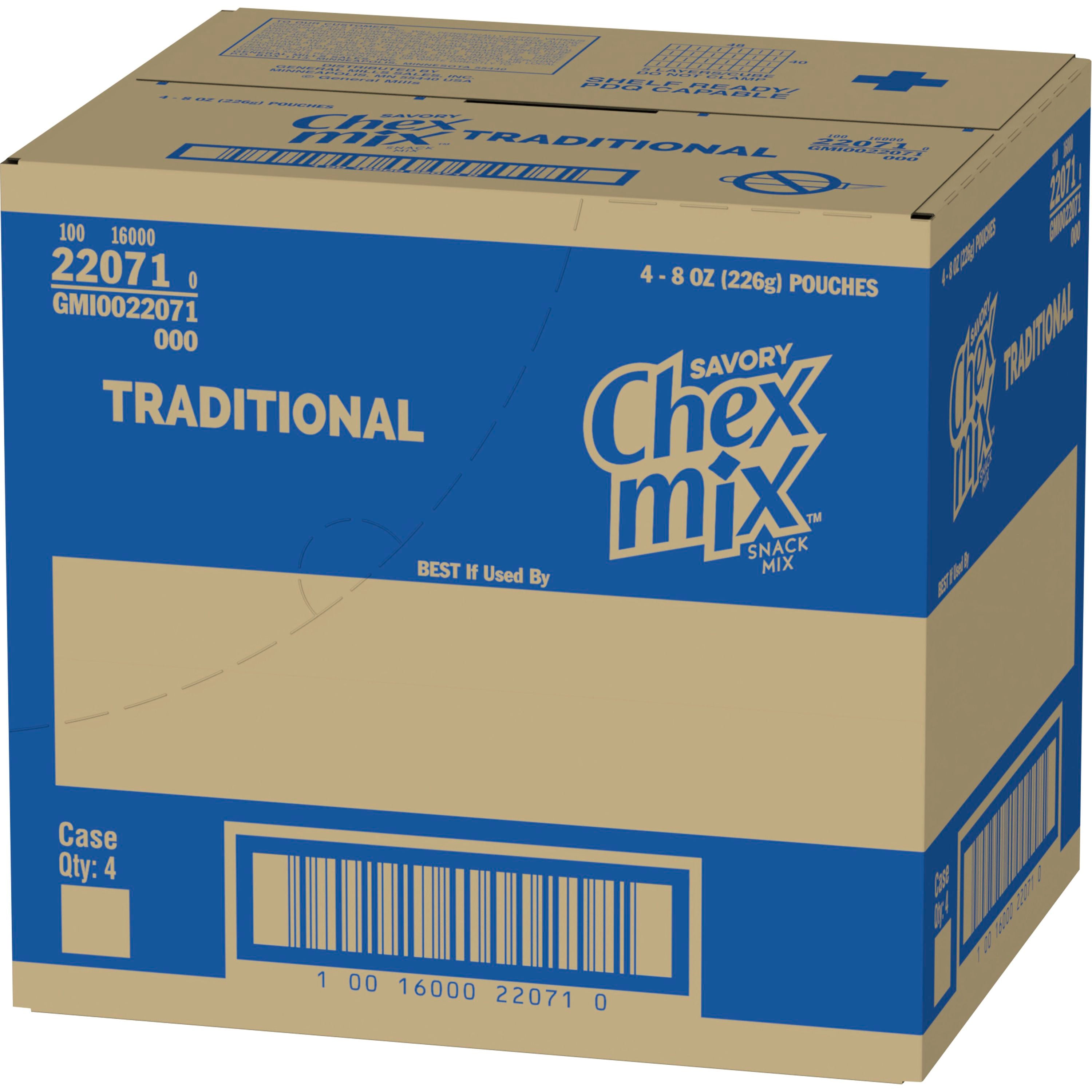 Chex Mix Traditional Snack Mix-8 oz.-4/Case MPN# 22071000 – Round