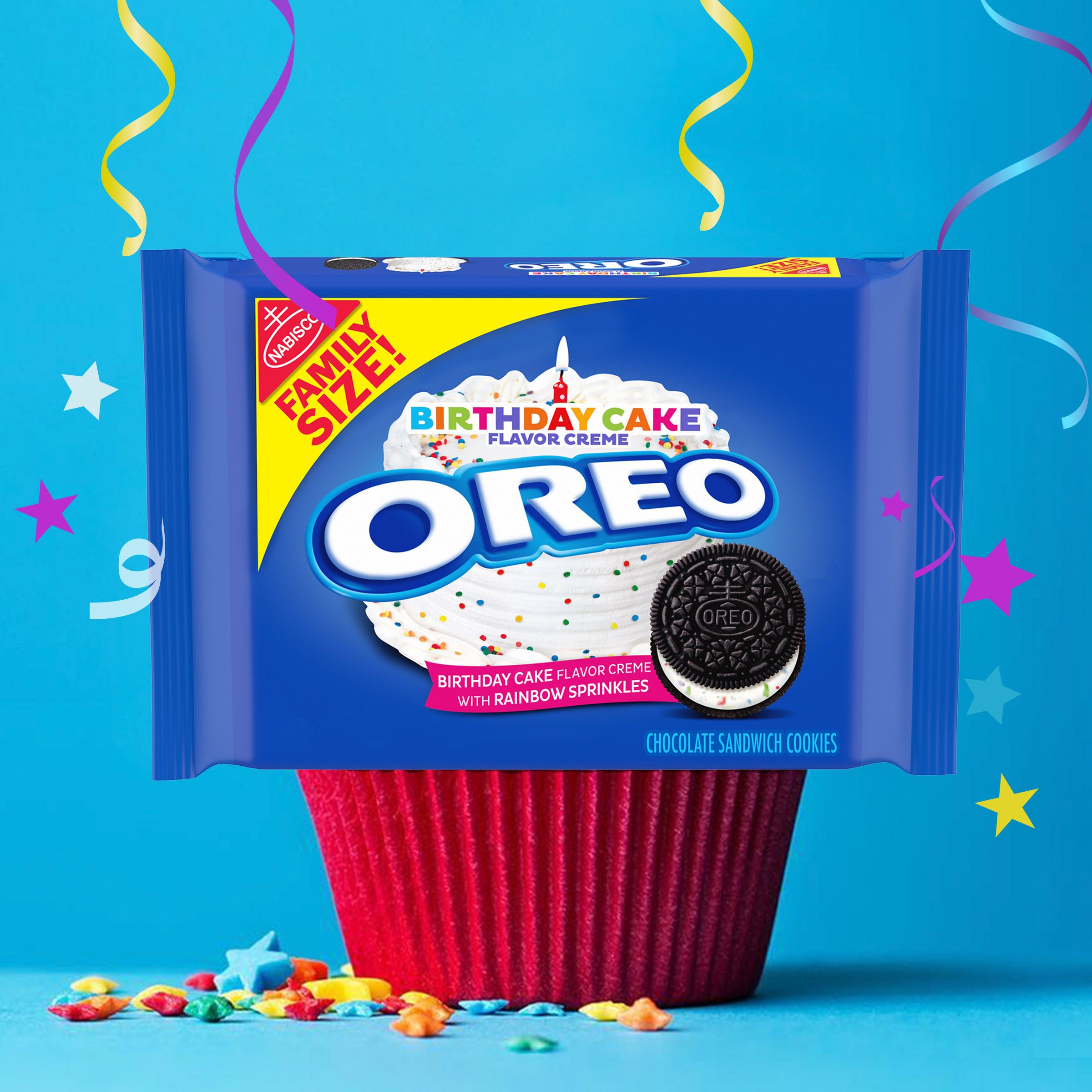 Oreo Birthday Cake Cookie-17 oz.-12/Case MPN# 06041 – Round Eye Supply